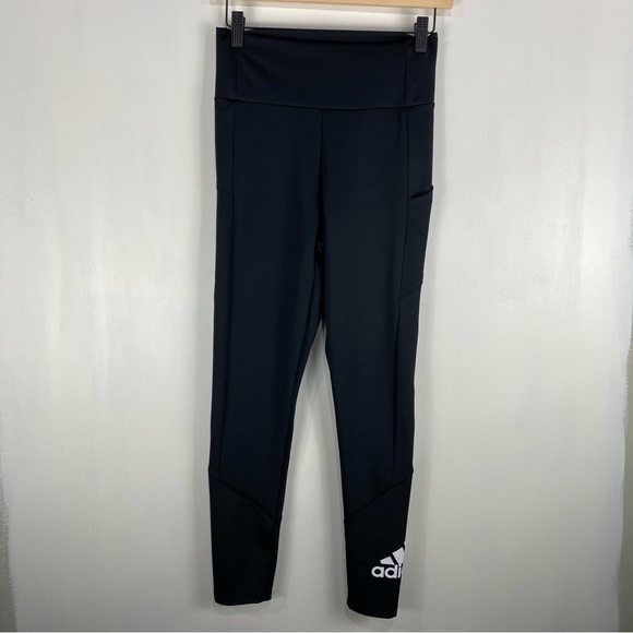 Adidas Prime Green Aeroready High Waisted Sport Tights Leggings Black Size Small - Picture 1 of 8